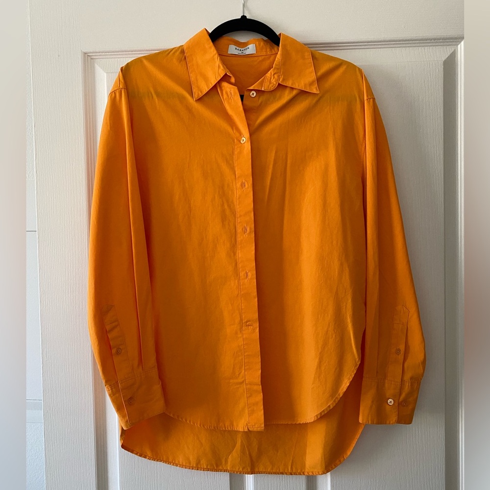 Aritzia - Orange relaxed fit button down